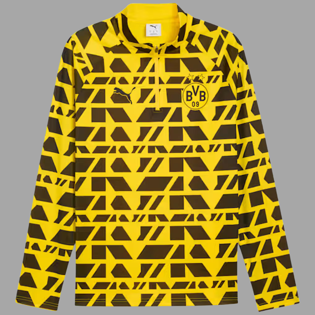 Borussia Dortmund Warm Up 1/4 Zip Straight Fit Top