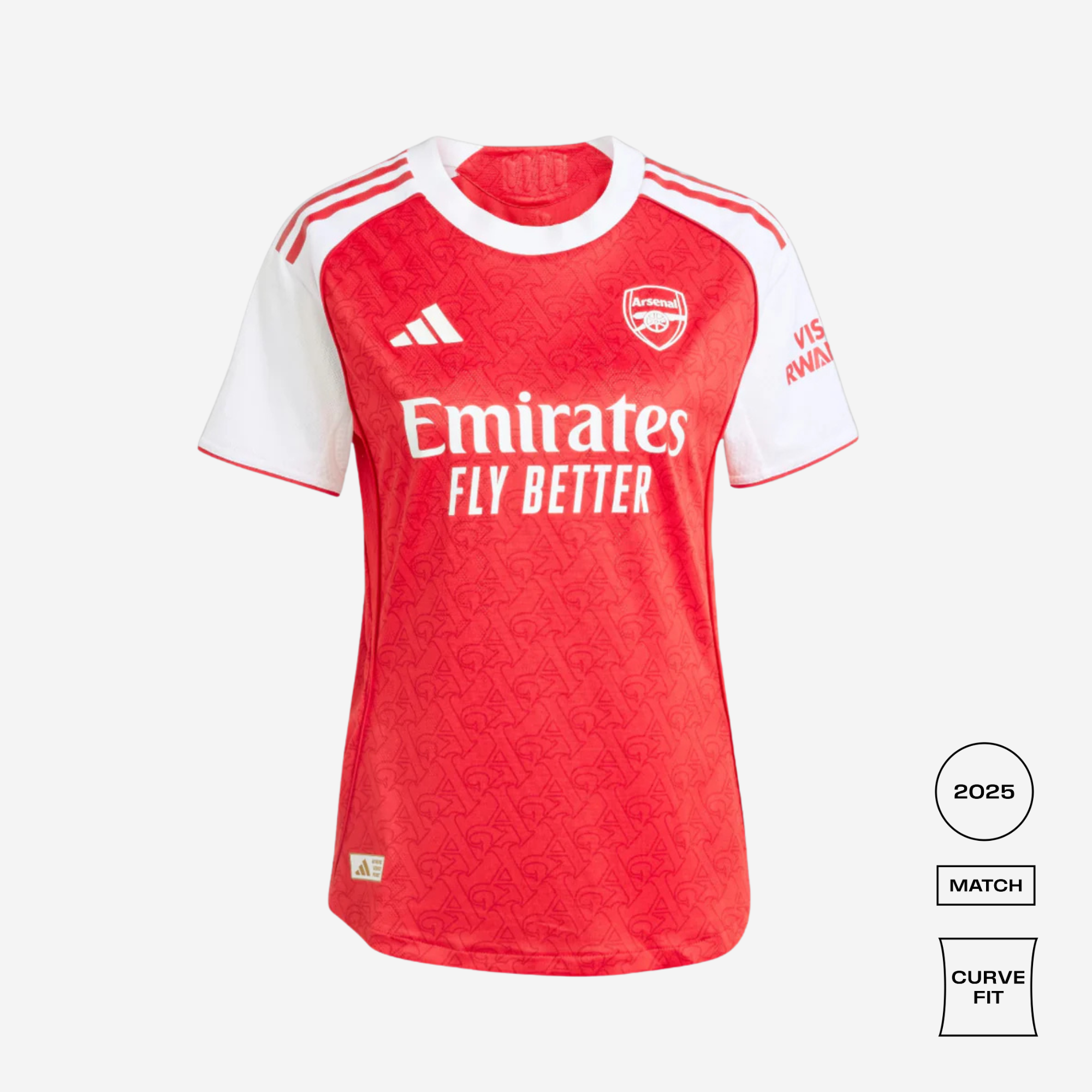Arsenal 2025/26 Home Match Jersey Curved Fit