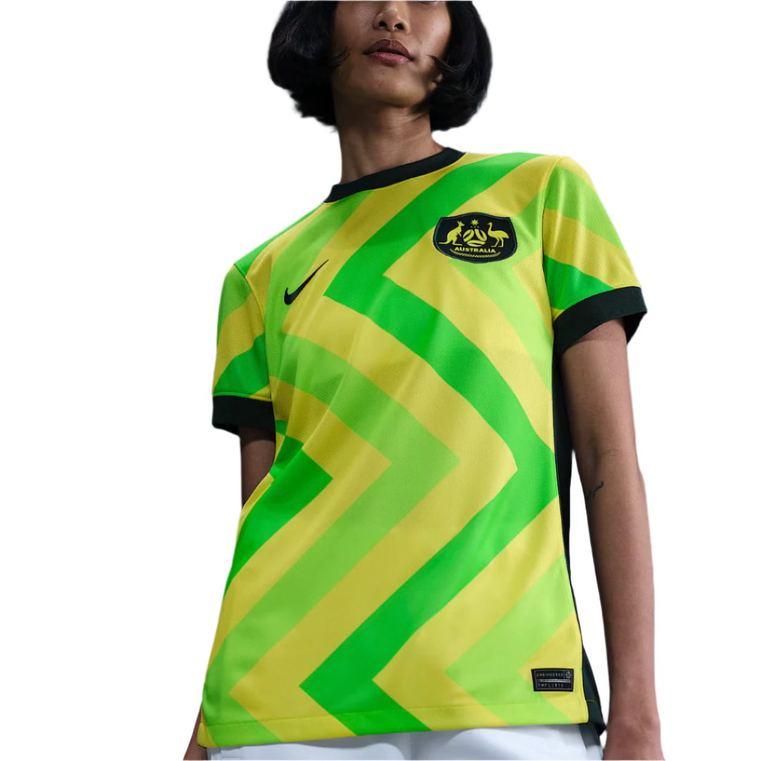 Australia 2025/26 Stadium Home Curved Fit Nike Football Shirt