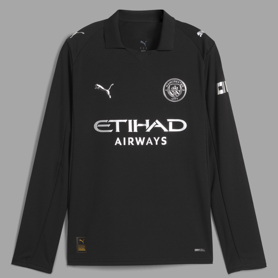 Manchester City Away 2025/26 Kids Stadium Longsleeve Shirt