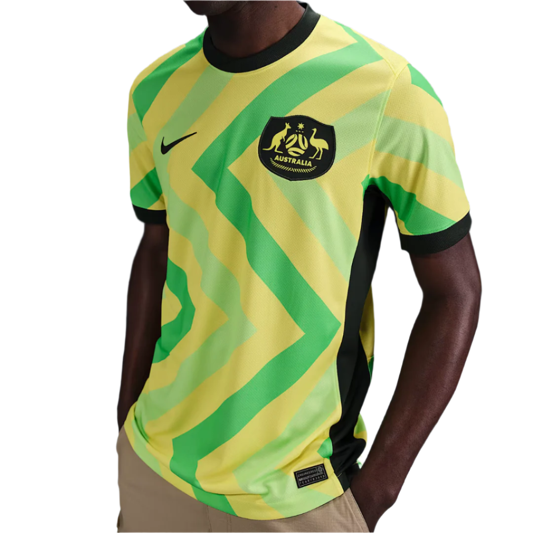 Australia 2025/26 Stadium Home Straight Fit Nike Football Shirt