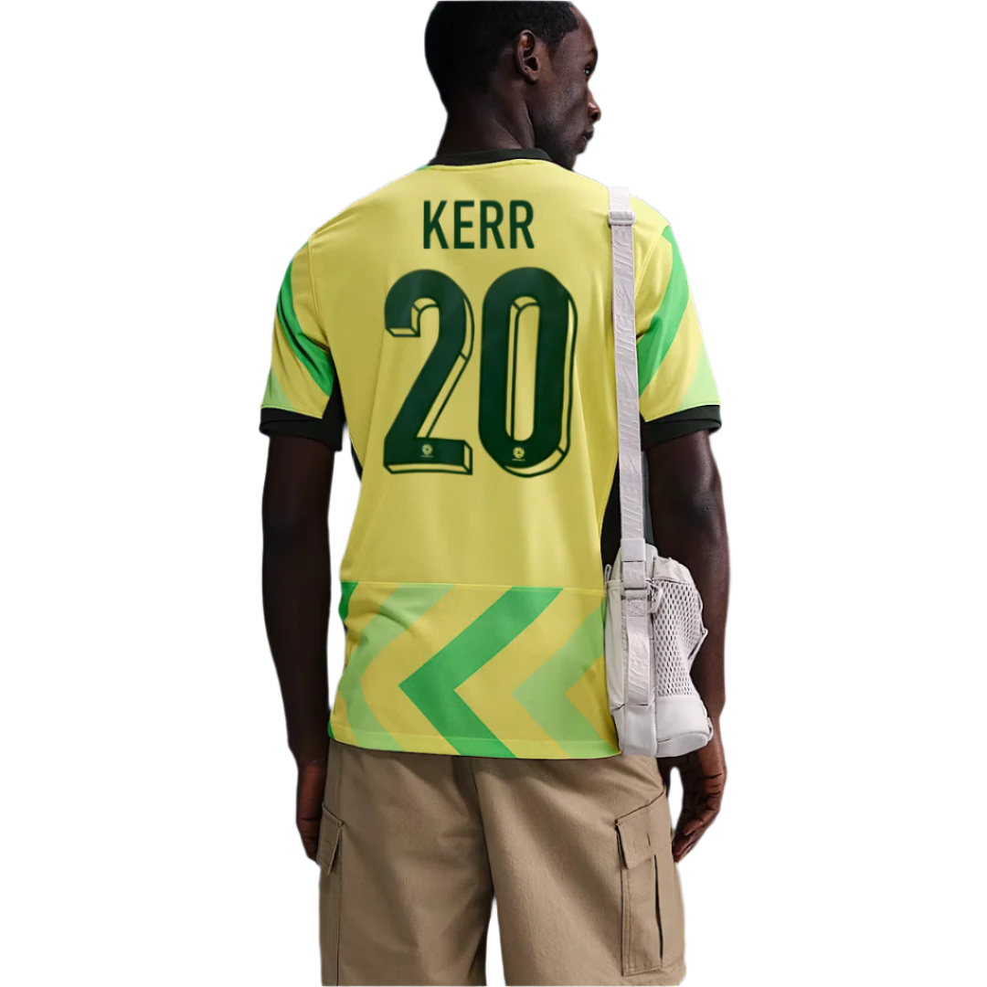 Australia 2025/26 Stadium Home Straight Fit Nike Football Shirt - KERR 20