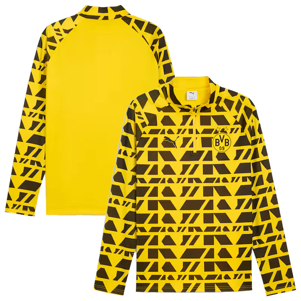 Borussia Dortmund Warm Up 1/4 Zip Straight Fit Top