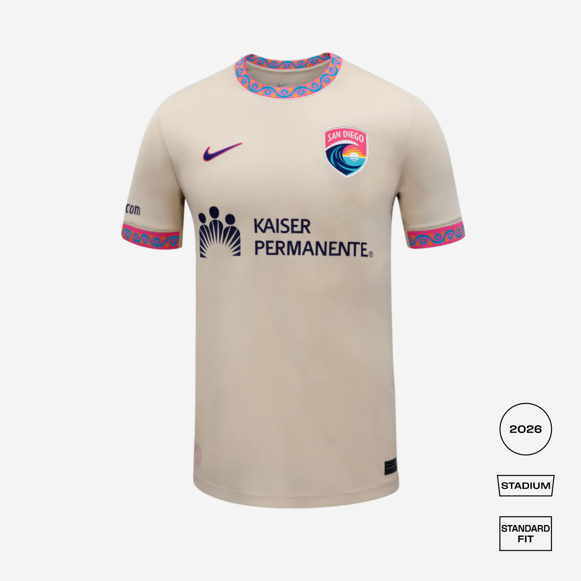 San Diego Wave 2026 Home Straight Fit Stadium Shirt