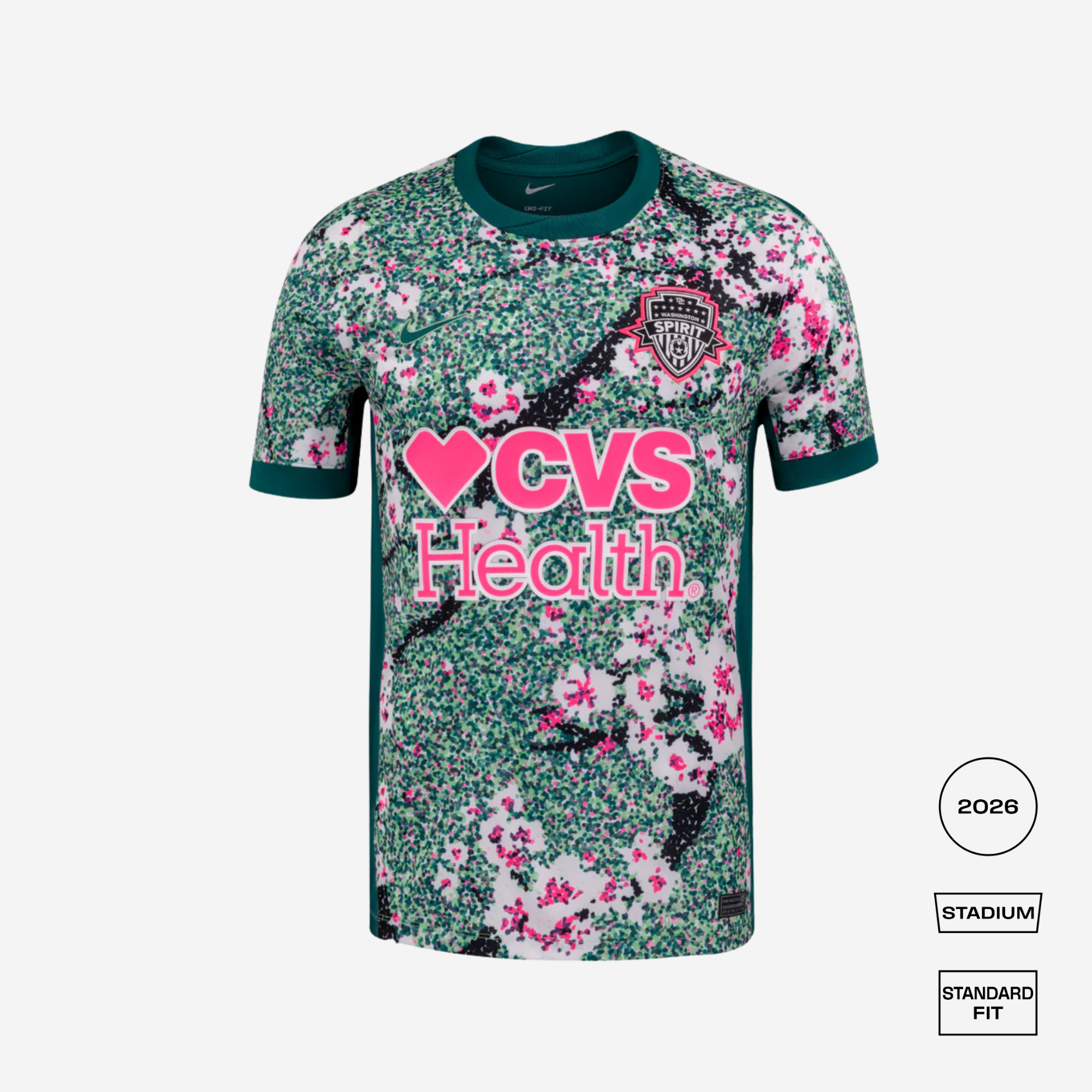 Washington Spirit 2026 Home Straight Fit Stadium Shirt