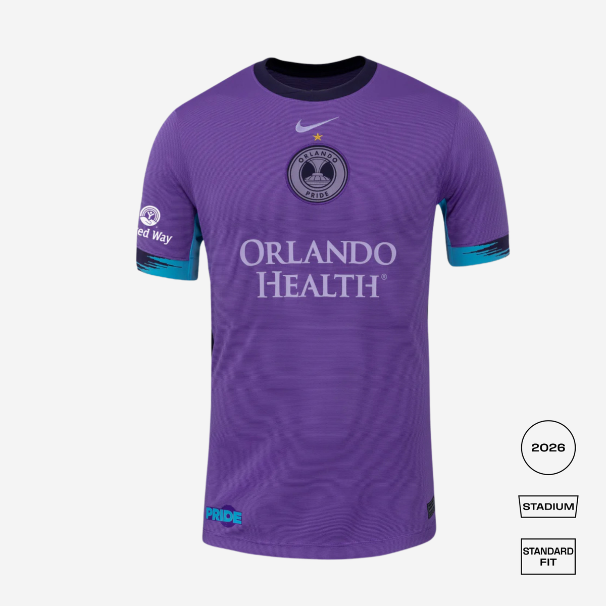 Orlando Pride 2026 Home Straight Fit Stadium Shirt – FOUDYS