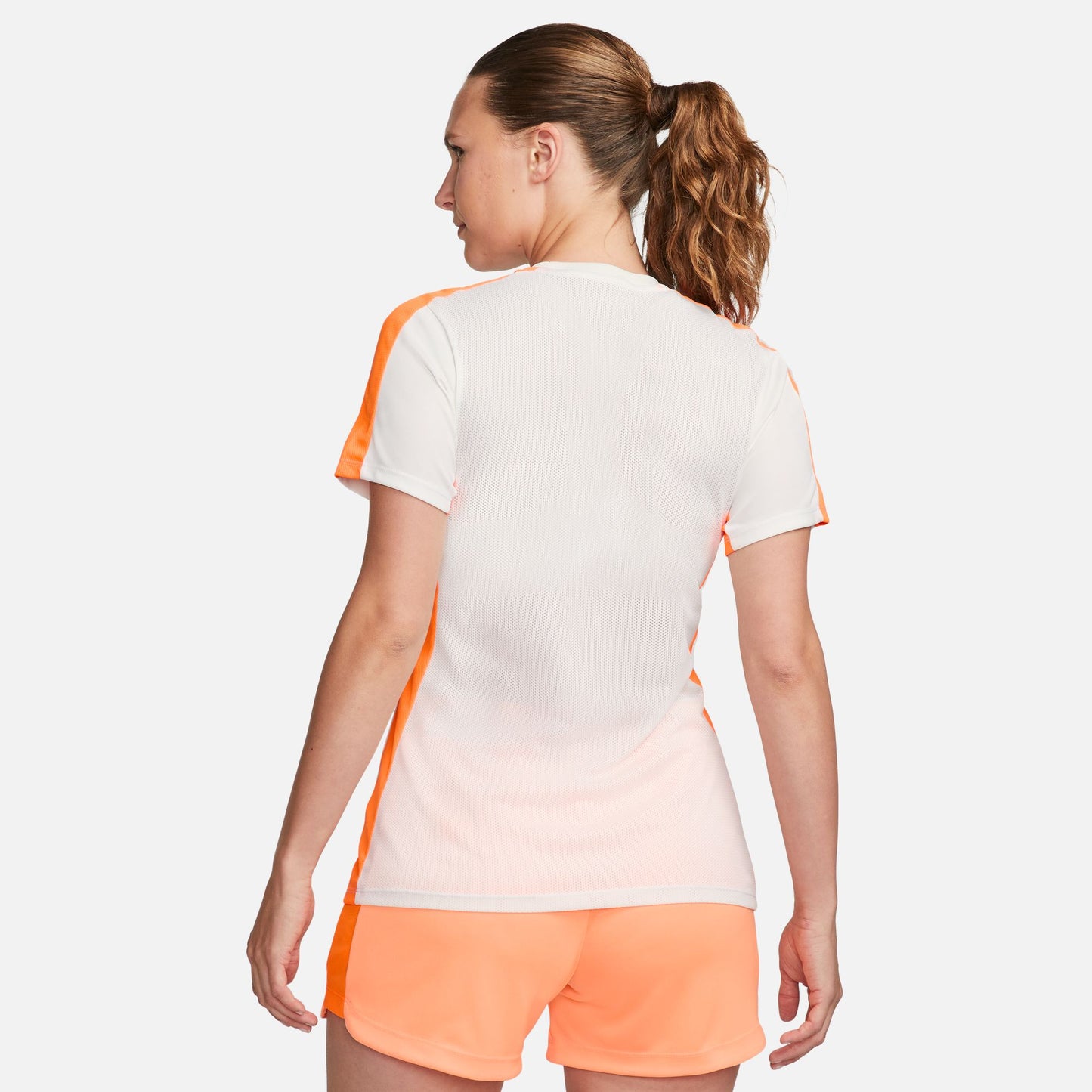 Nike Dri-FIT Academy - Women's Short-Sleeve Top - White and Orange