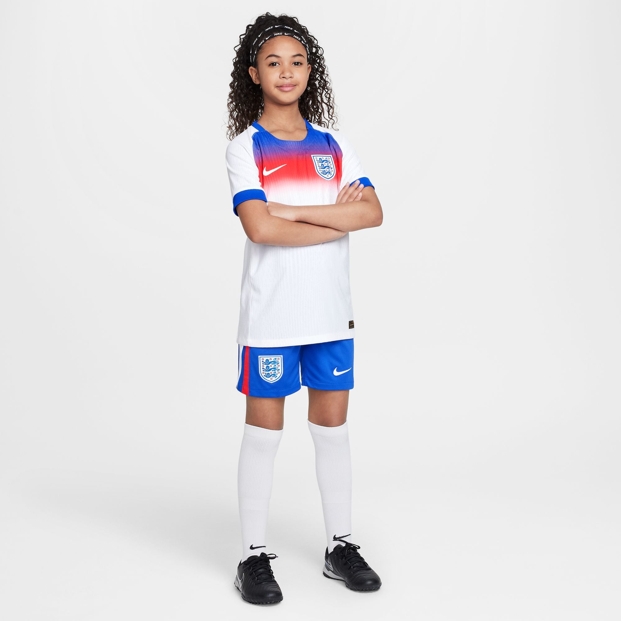 England 2025/26 Stadium Home Big Kids' Nike Dri-FIT Soccer Replica Short