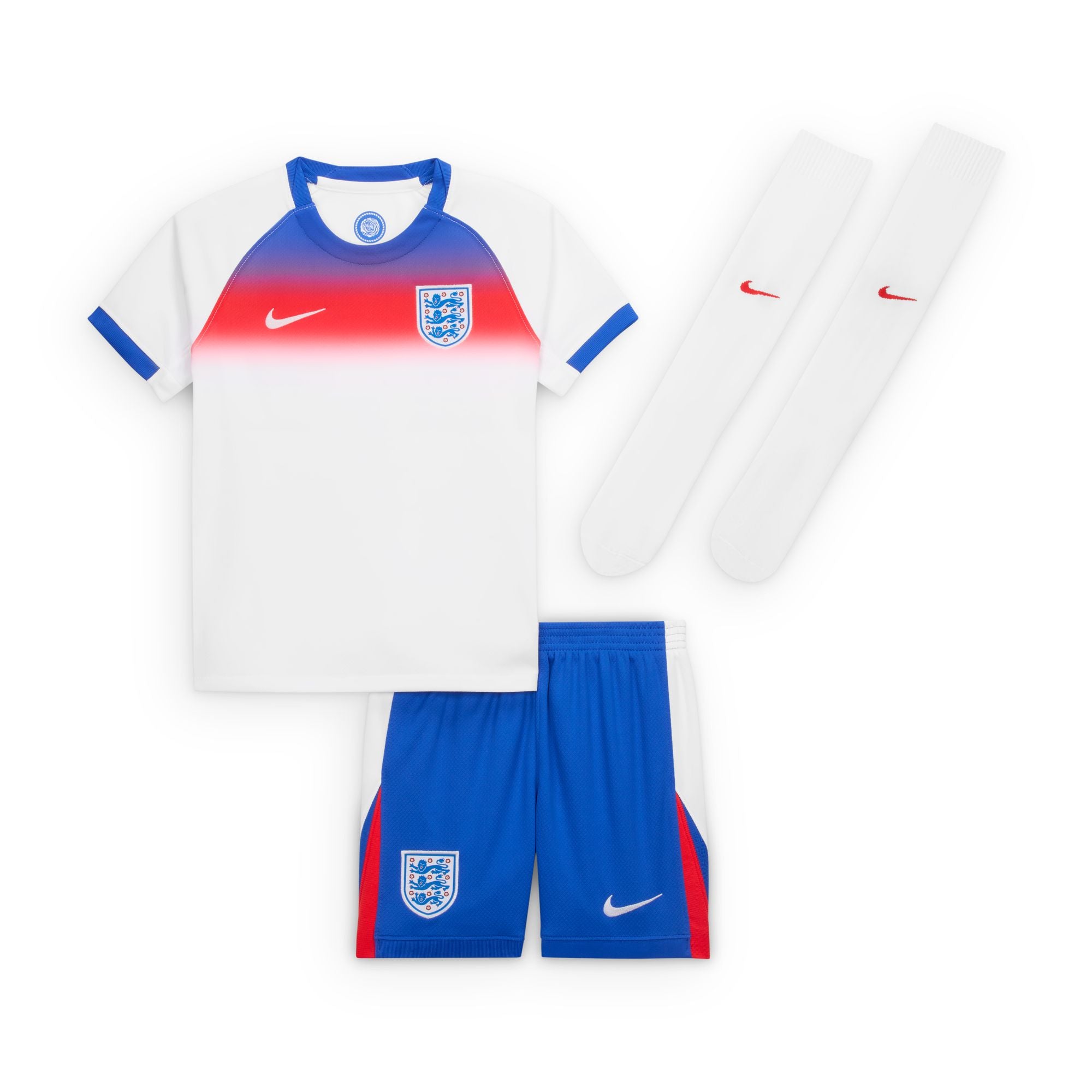 England 2025/26 Stadium Home Little Kids' Nike Soccer Replica 3-Piece Kit