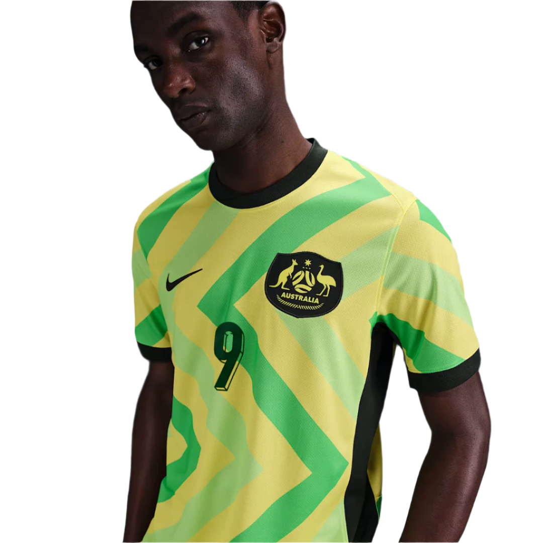 Australia 2025/26 Stadium Home Straight Fit Nike Football Shirt - FOORD 9