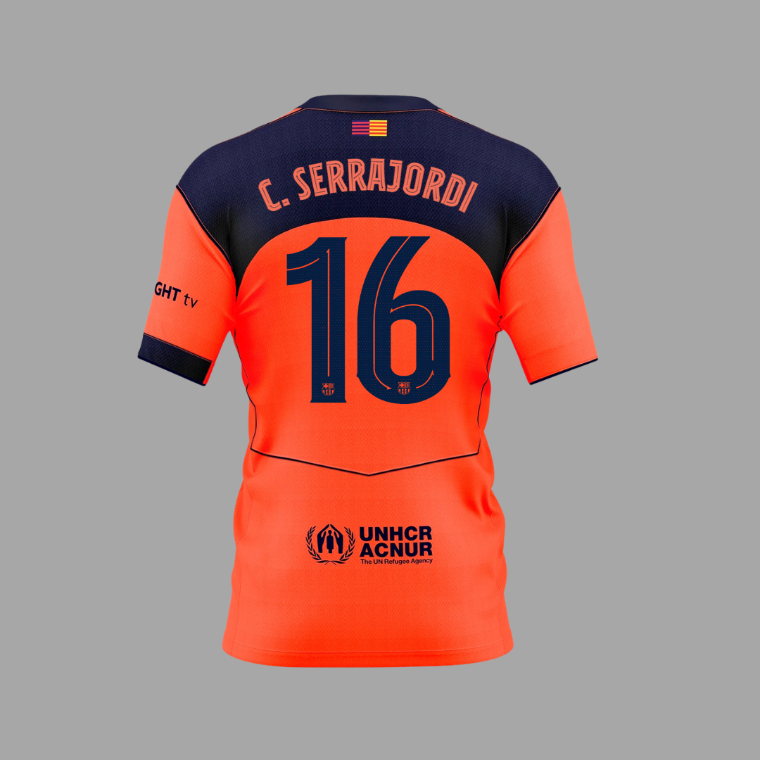 C. Serrajordi Third Shirt 2025/26 FC Barcelona Femeni Back of Shirt