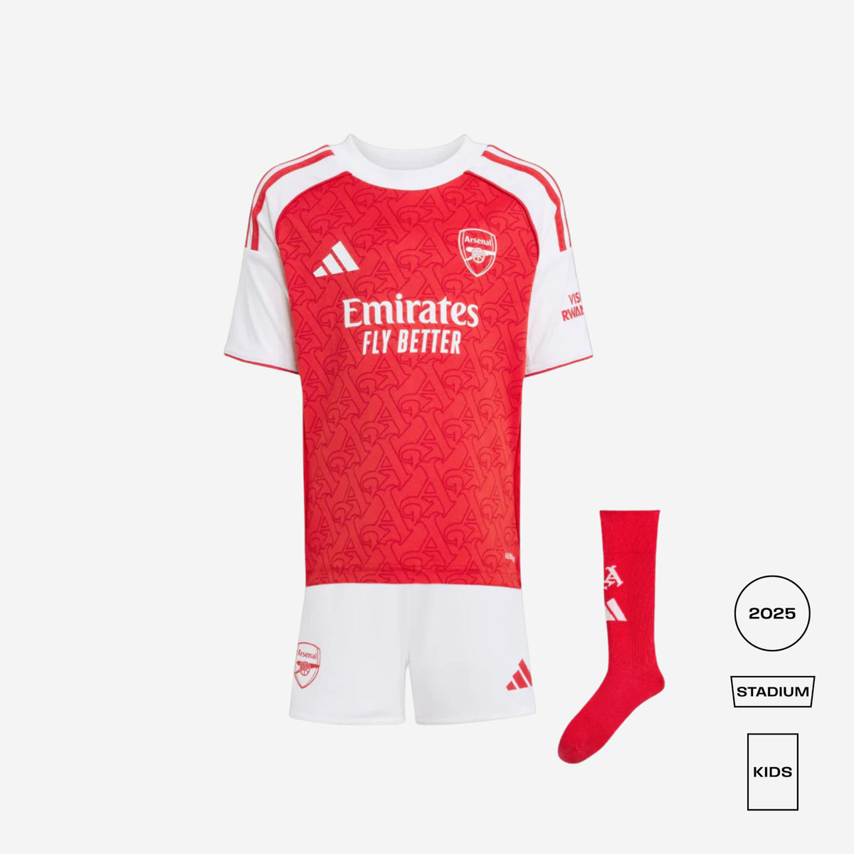 KIDS Arsenal 2025/26 Home Mini Kit – FOUDYS