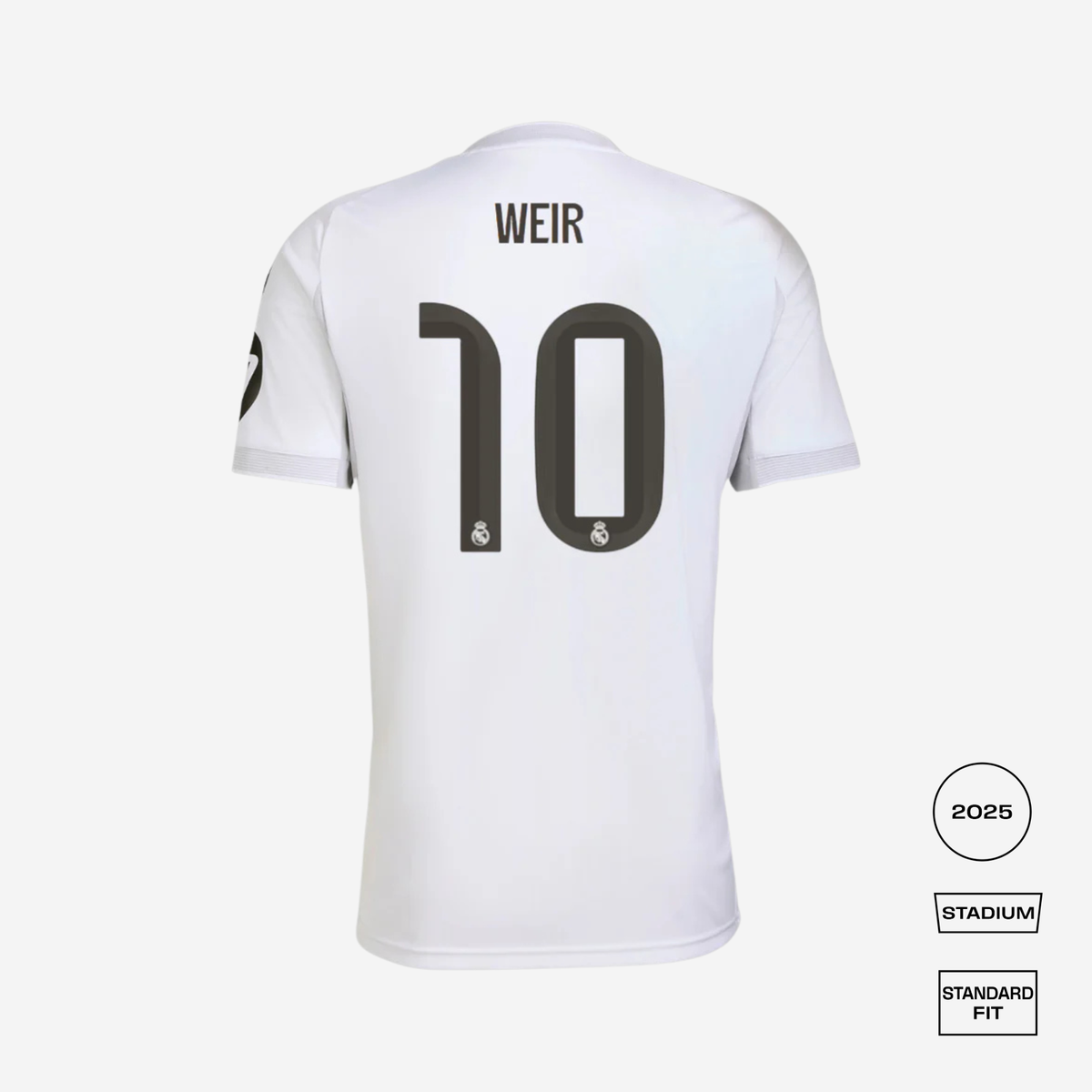 Real Madrid 2025/26 Home Straight Fit Shirt - WEIR 10 – FOUDYS
