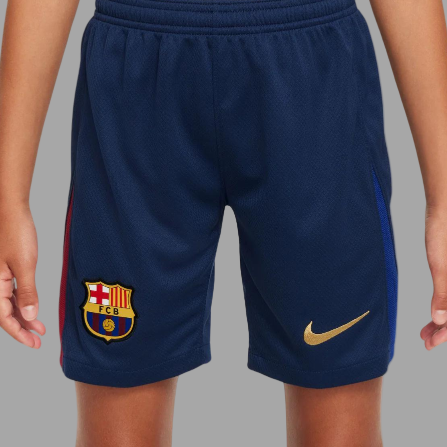 FC Barcelona 2024/25 Stadium Home Big Kids' Nike Dri-FIT Soccer Shorts