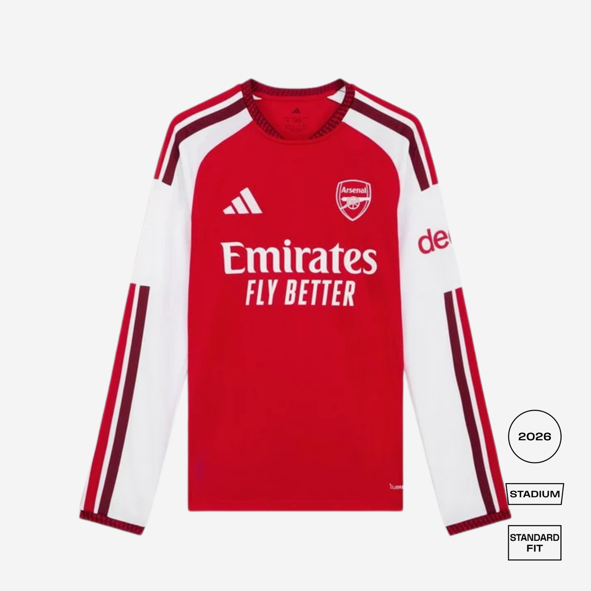 Arsenal 2026/27 Home Long Sleeved Shirt - adidas | Foudys – FOUDYS