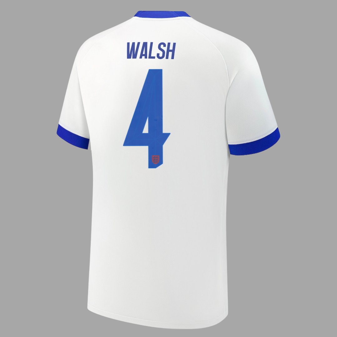 England Home Straight Fit Stadium Shirt - WALSH 4