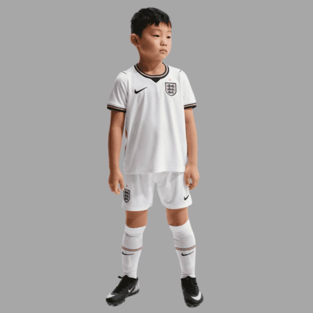 England 2026 Stadium Home Little Kids' Nike Soccer Replica 3-Piece Kit