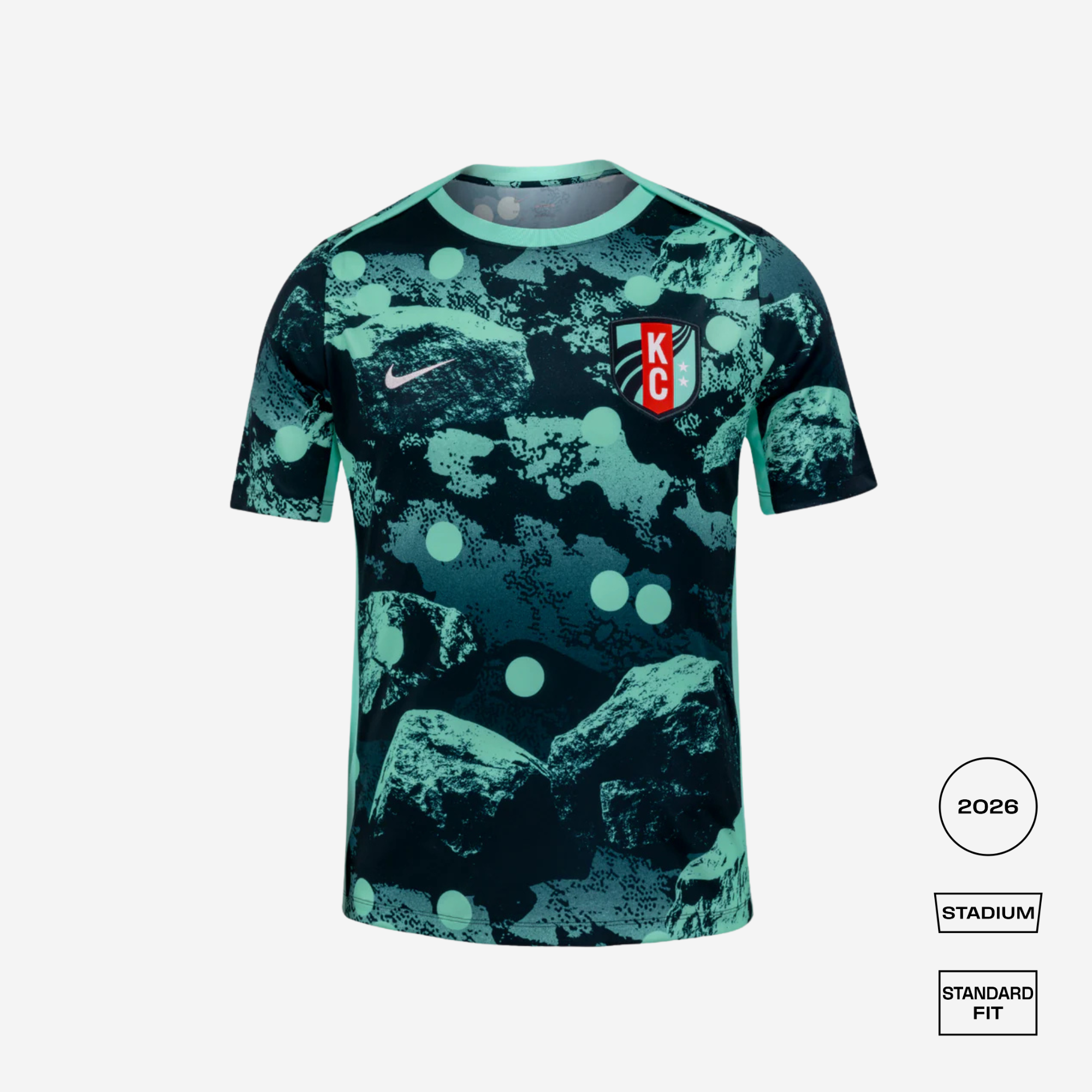 Kansas City Current 2026 Pre Match Straight Fit Shirt