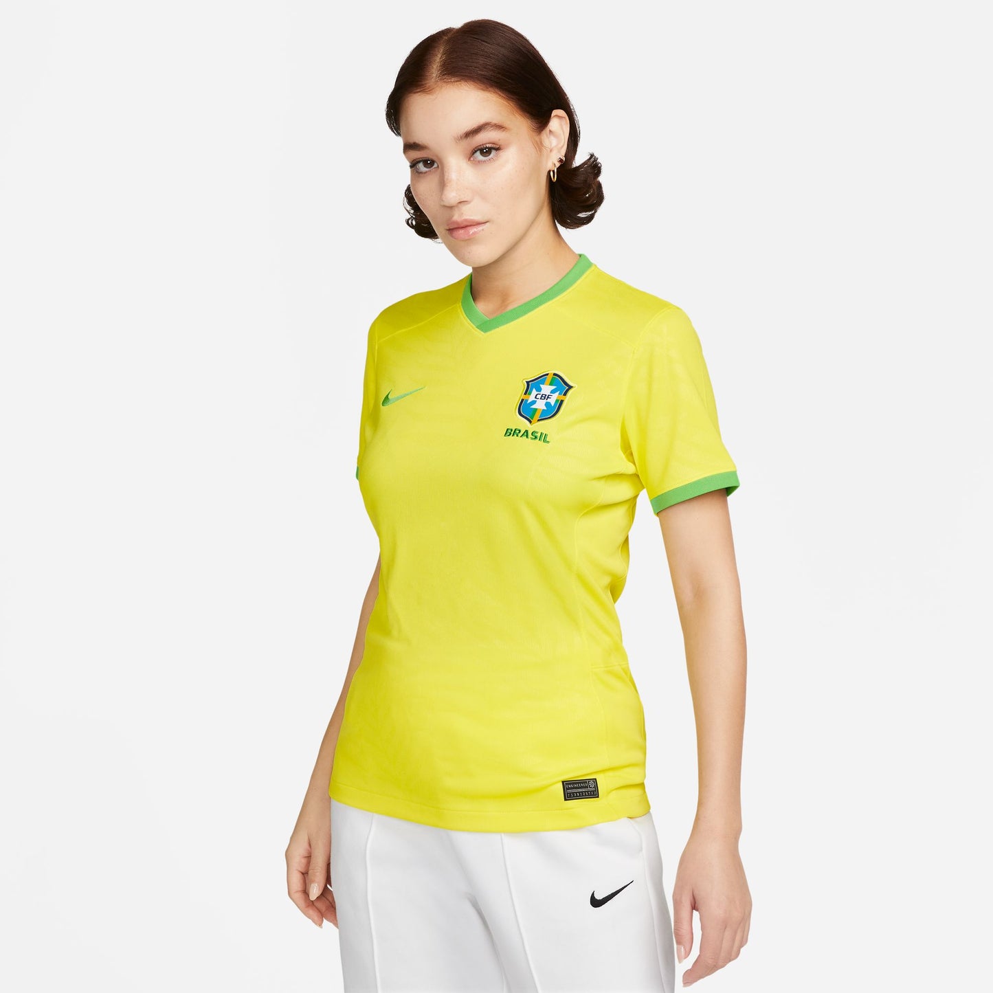 Camiseta Nike Stadium de corte curvo de local de Brasil 2023
