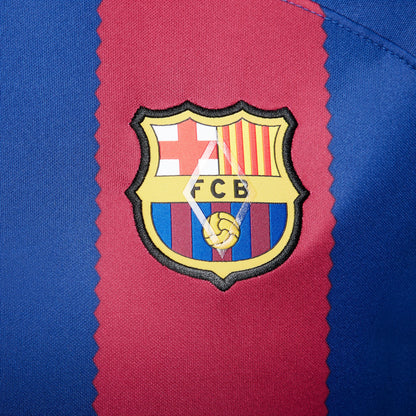 Barcelona 23/24 thuisshirt met gebogen pasvorm Nike stadionshirt