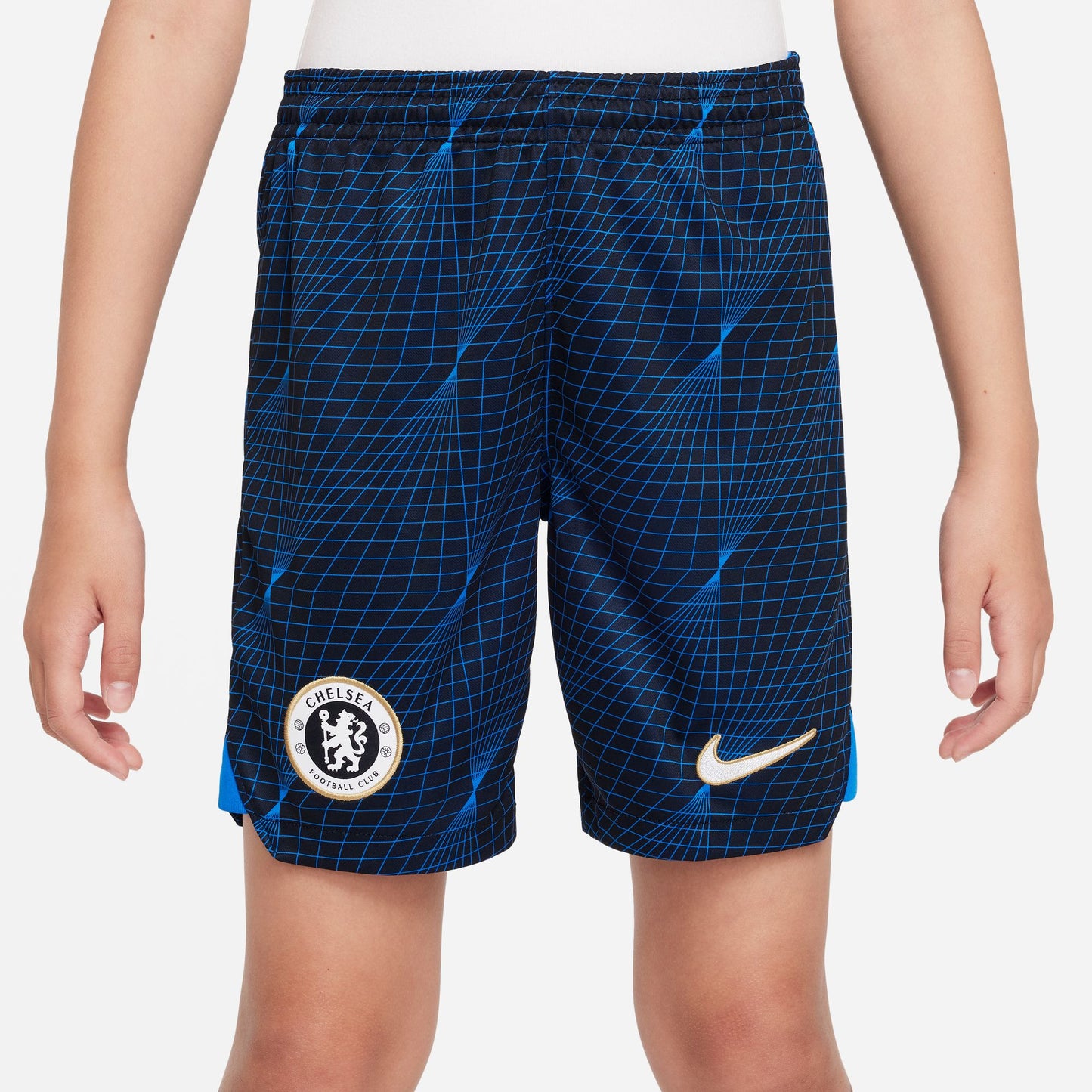 Shorts de fútbol Nike Dri-FIT Stadium de visitante para niños talla grande 23/24 de visitante del Chelsea