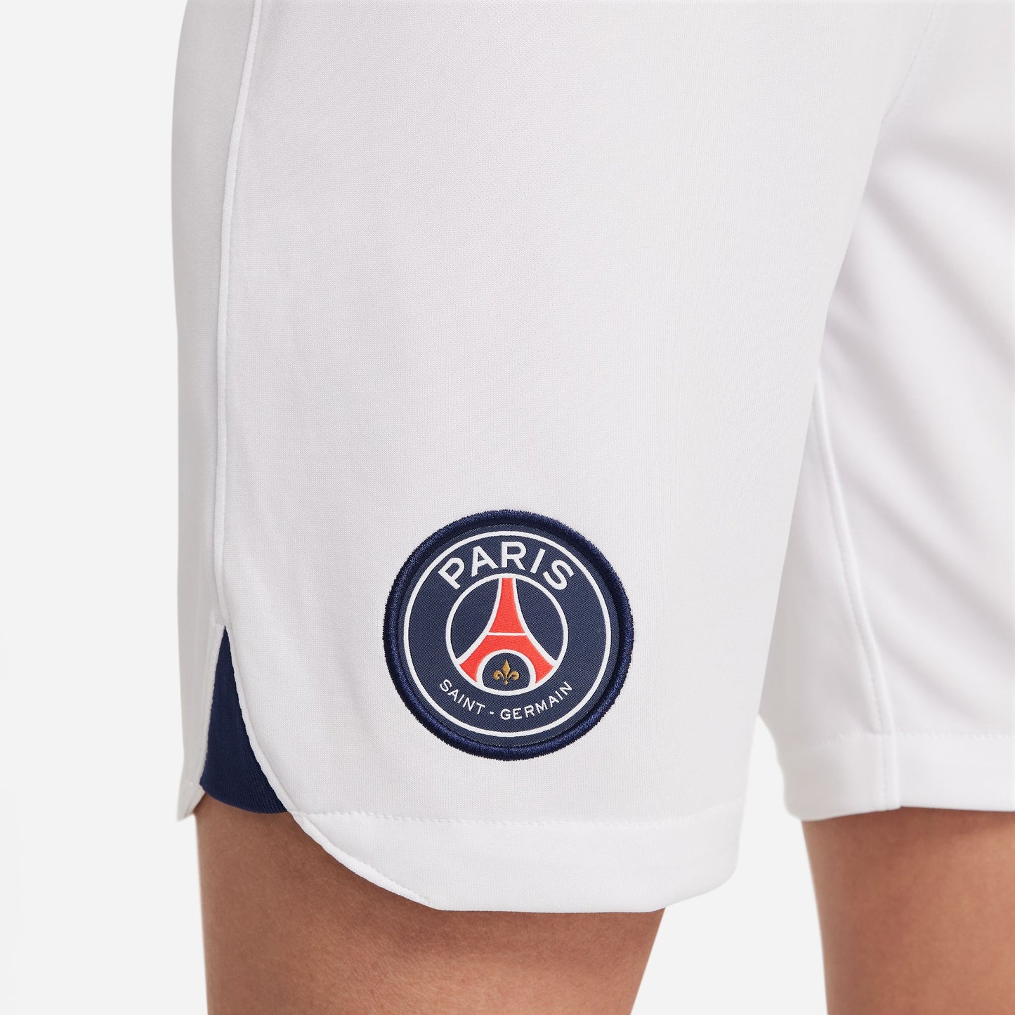 Shorts de fútbol Nike Dri-FIT Stadium de visitante para niño talla grande Paris Saint-Germain 23/24