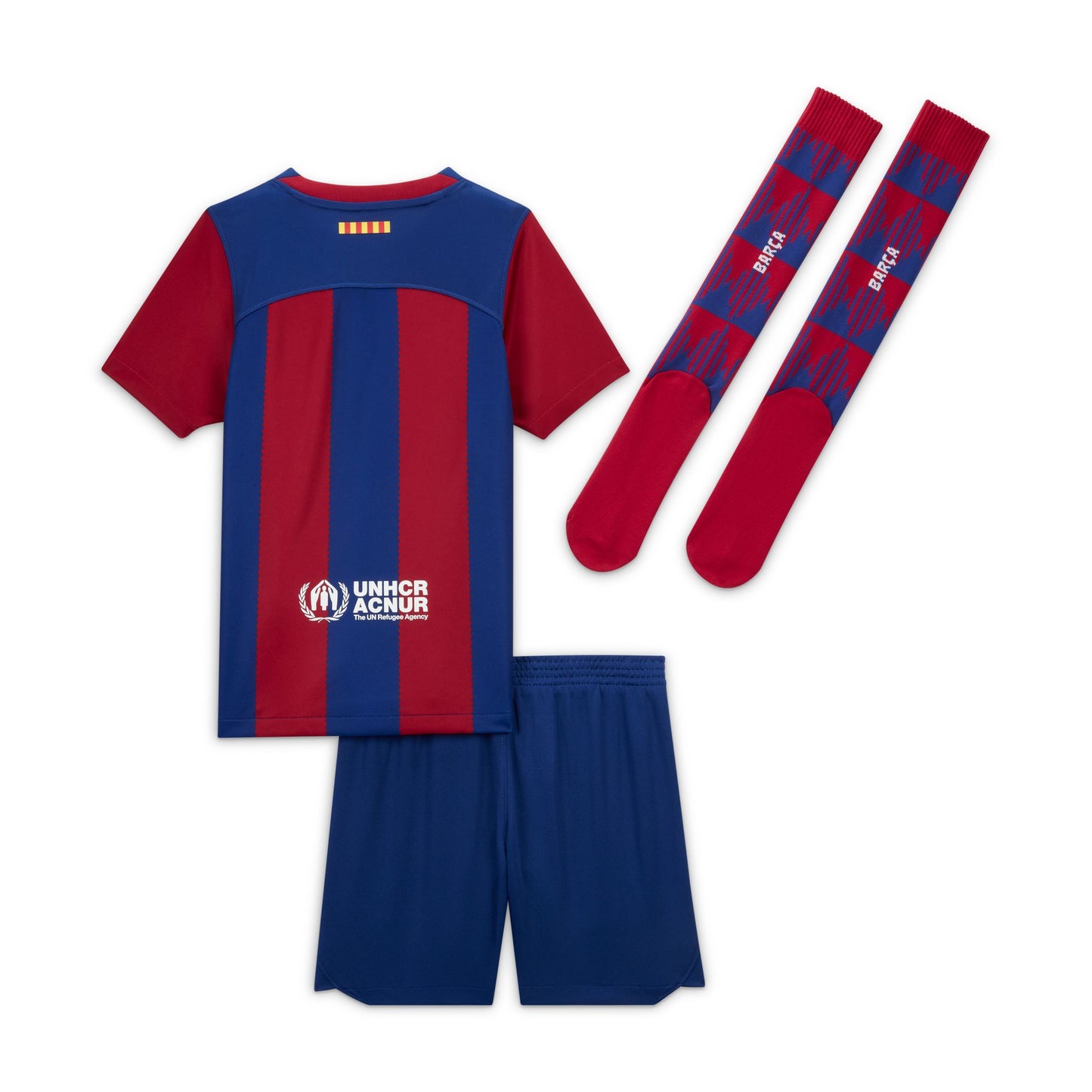 Barcelona Home 23/24 Nike Dri-FIT 3-delig tenue voor kleine kinderen