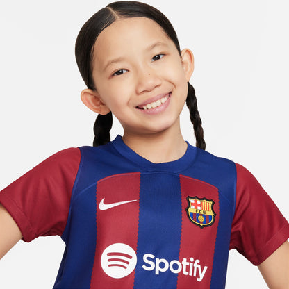 Barcelona Home 23/24 Nike Dri-FIT 3-delig tenue voor kleine kinderen