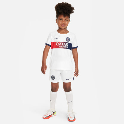 Paris Saint-Germain 23/24 uit Nike Dri-FIT 3-delig tenue voor kleine kinderen