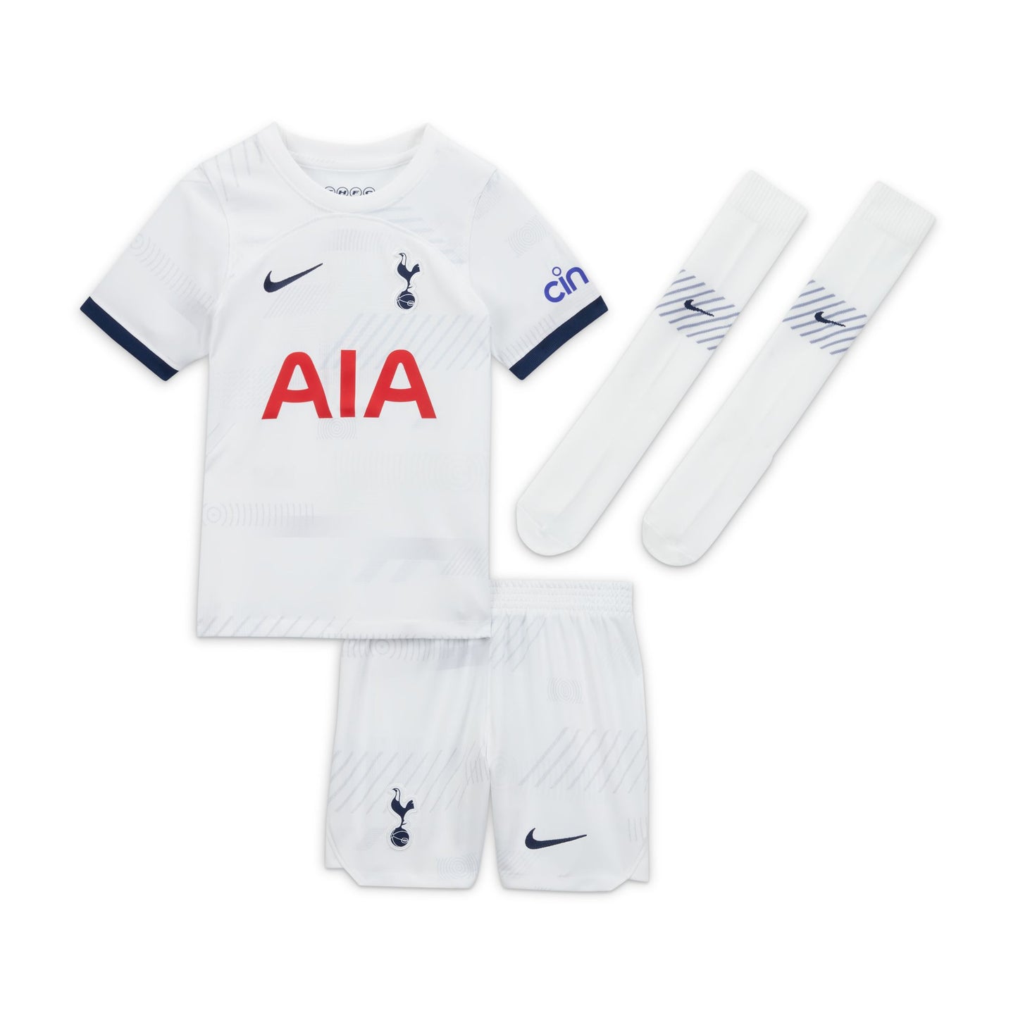 Equipación Nike Dri-FIT de 3 piezas para niños pequeños Tottenham Hotspurs 23/24 local