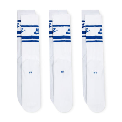 Nike Sportswear Dri-FIT Everyday Essential Crew Socks (3 Pairs, Blue)