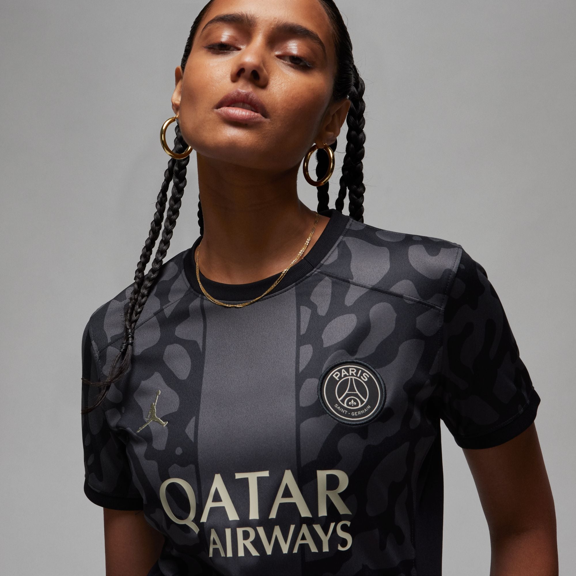 Camiseta de fútbol Jordan Dri-FIT curvada tercera estadio del París Saint-Germain 2023/24