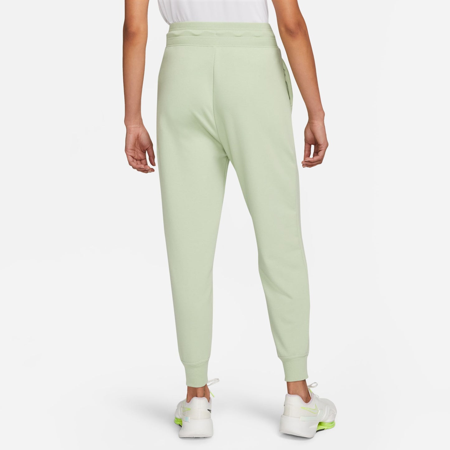 Nike Dri-FIT One - Women's High-Waisted 7/8 French Terry Joggers - Green