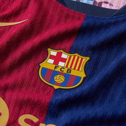 Barcelona 23/24 thuisshirt met gebogen pasvorm Nike stadionshirt