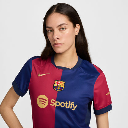 Barcelona 23/24 thuisshirt met gebogen pasvorm Nike stadionshirt