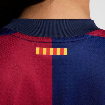 Barcelona 23/24 thuisshirt met gebogen pasvorm Nike stadionshirt