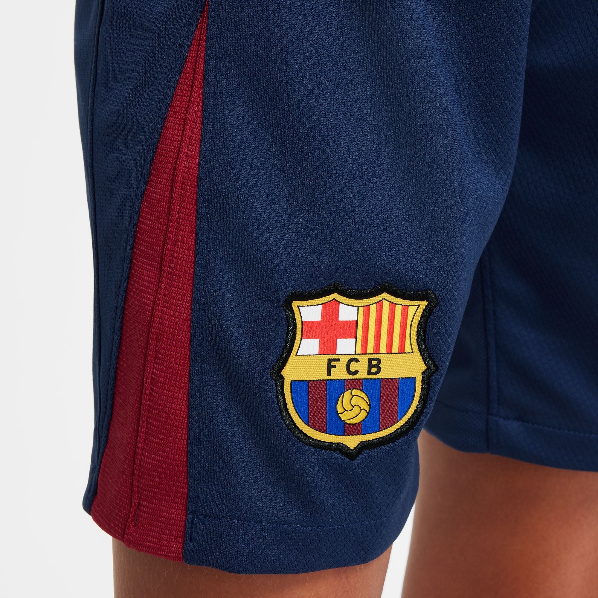 FC Barcelona 2024/25 Stadium Home Big Kids' Nike Dri-FIT Soccer Shorts