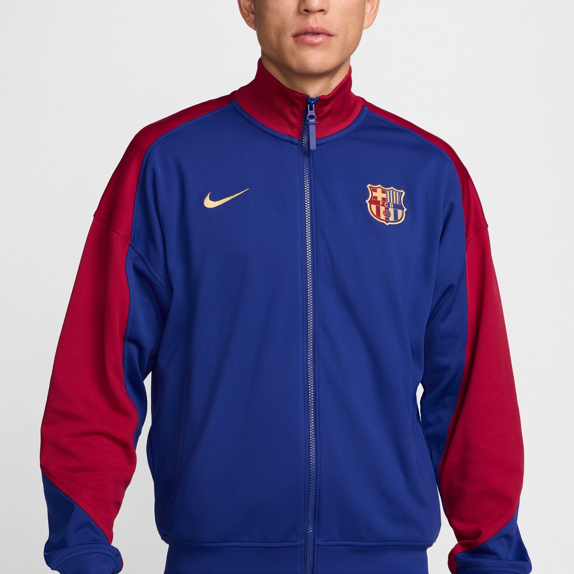 FC Barcelona Academy Pro Home Straight Fit Soccer Jacket FOUDYS