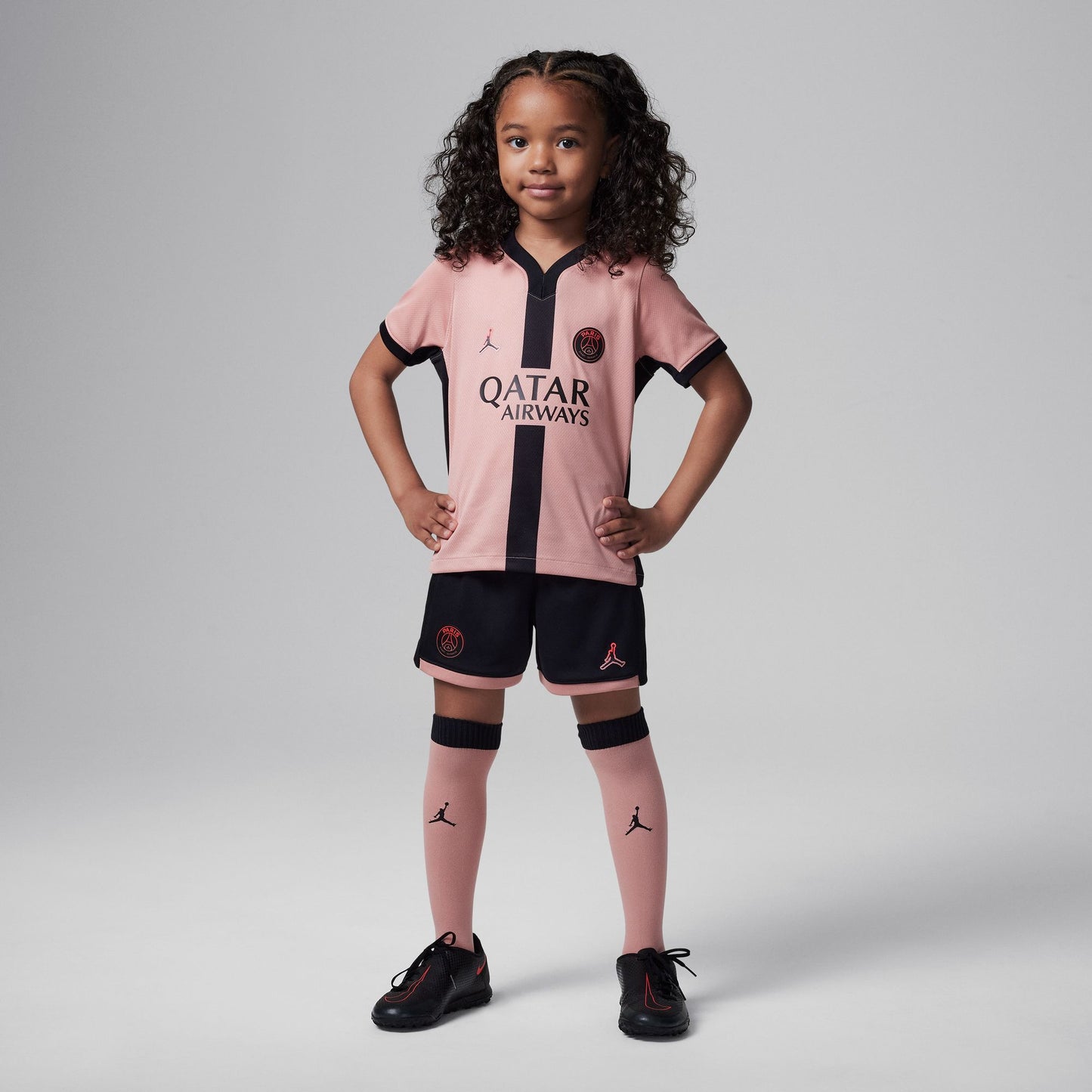 Paris Saint-Germain 2024/25 Stadium Third Little Kids' Jordan Soccer Replica Three-Piece Kit