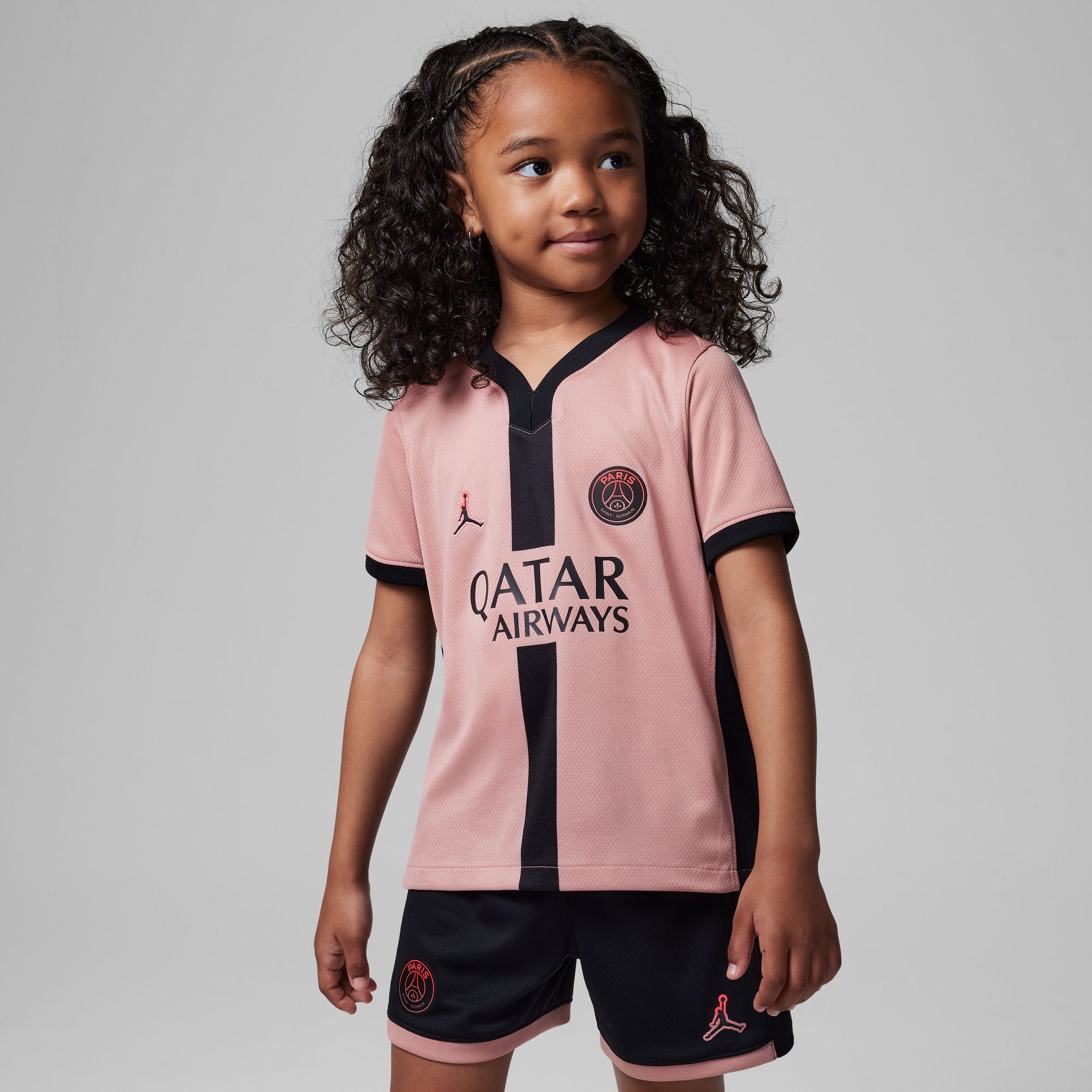 Paris Saint-Germain 2024/25 Stadium Third Little Kids' Jordan Soccer Replica Three-Piece Kit