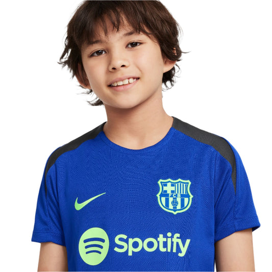 FC Barcelona Strike Third Big Kids' Short-Sleeve Top