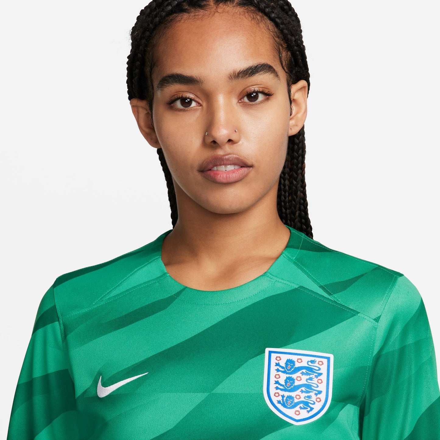 Camiseta de fútbol Nike Dri-FIT de ajuste curvo de portero Stadium de Inglaterra 2023/24