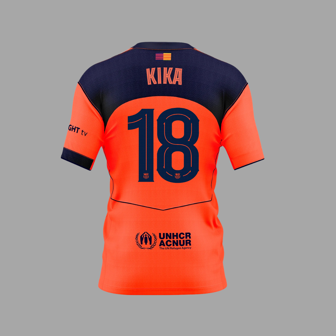 Kika Nazareth Third Shirt 2025/26 FC Barcelona Femeni Back of Shirt