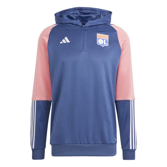 Olympique Lyonnais 23/24 Adidas hoodie met rechte pasvorm