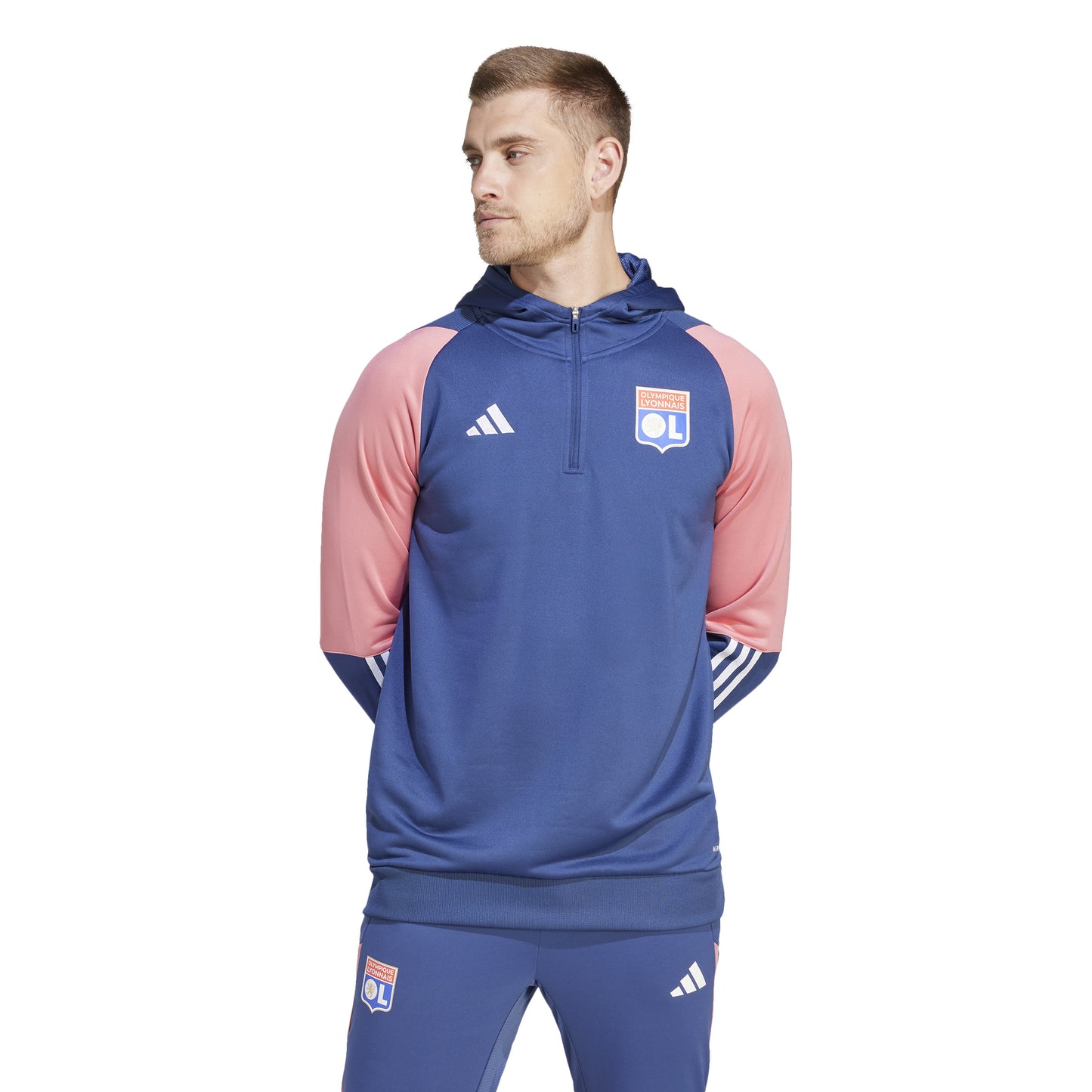 Olympique Lyonnais 23/24 Home Straight Fit Adidas Hoodie