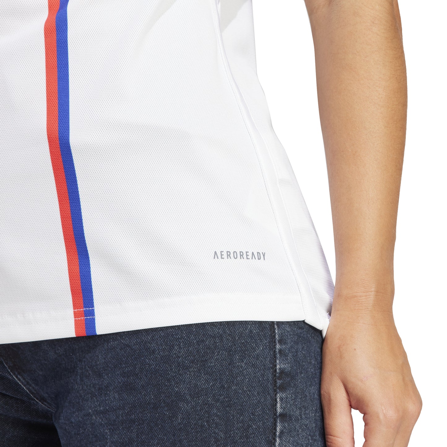 Camiseta Adidas Stadium de corte curvo de primera equipación del Olympique Lyonnais 23/24