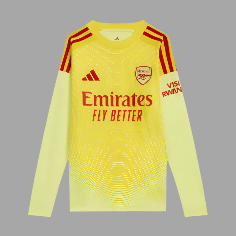 Kids Arsenal Yellow Goalkeeper Jersey Front of Shirt