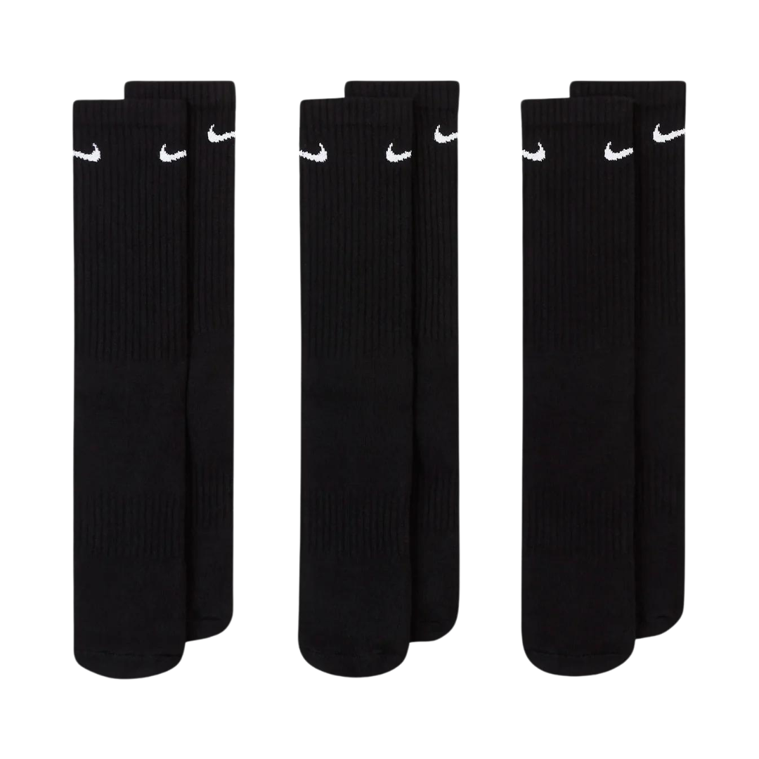 Calcetines deportivos Nike Everyday Cushioned negros (3 pares)