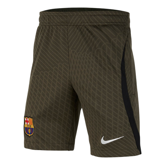 Barcelona Strike 23/24 Nike Dri-FIT gebreide voetbalshort voor kinderen