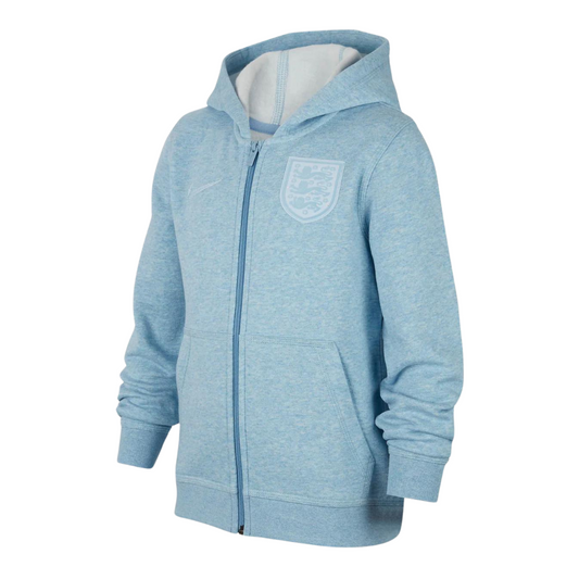 Engeland Lionesses 2023 Club Fleece Nike kinderhoodie met volledige rits